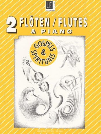 Gospels & Spirituals for 2 Flutes/Piano by Michael Radanovics, Flute Duet, Universal Edition, 1 Page