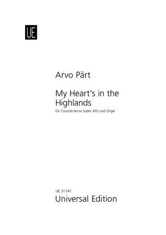 My Heart's in the Highlands for Countertenor/Organ by Arvo Part, Universal Edition, 1 Page