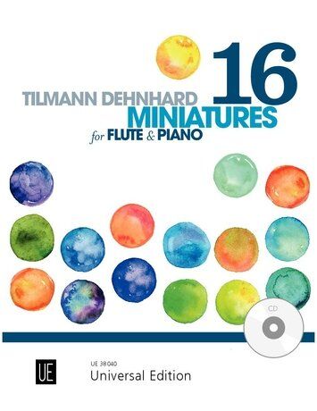 Dehnhard 16 Miniatures for Flute/Piano with CD - Universal Edition