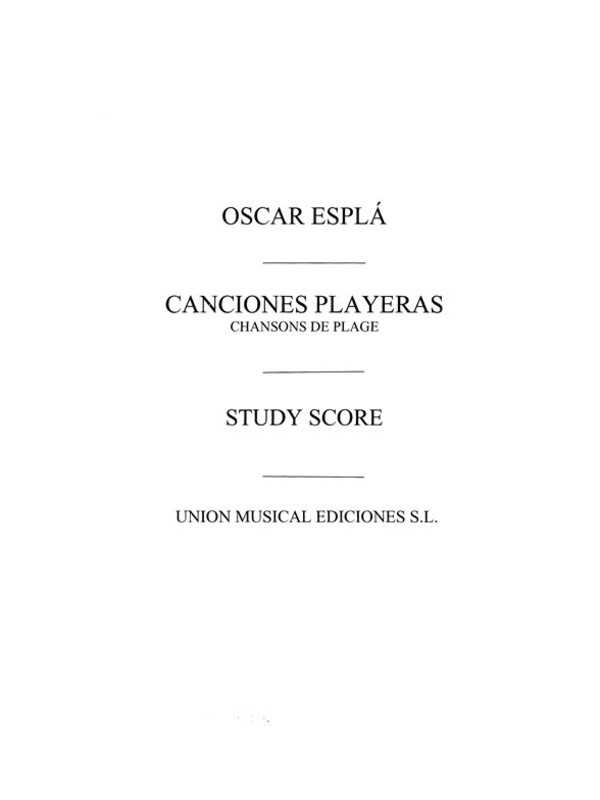 Espla Canciones Playeras Pocket Score