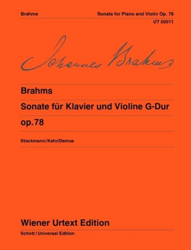 Brahms - Sonata G Major Op 78 Violin/Piano (Softcover Book)