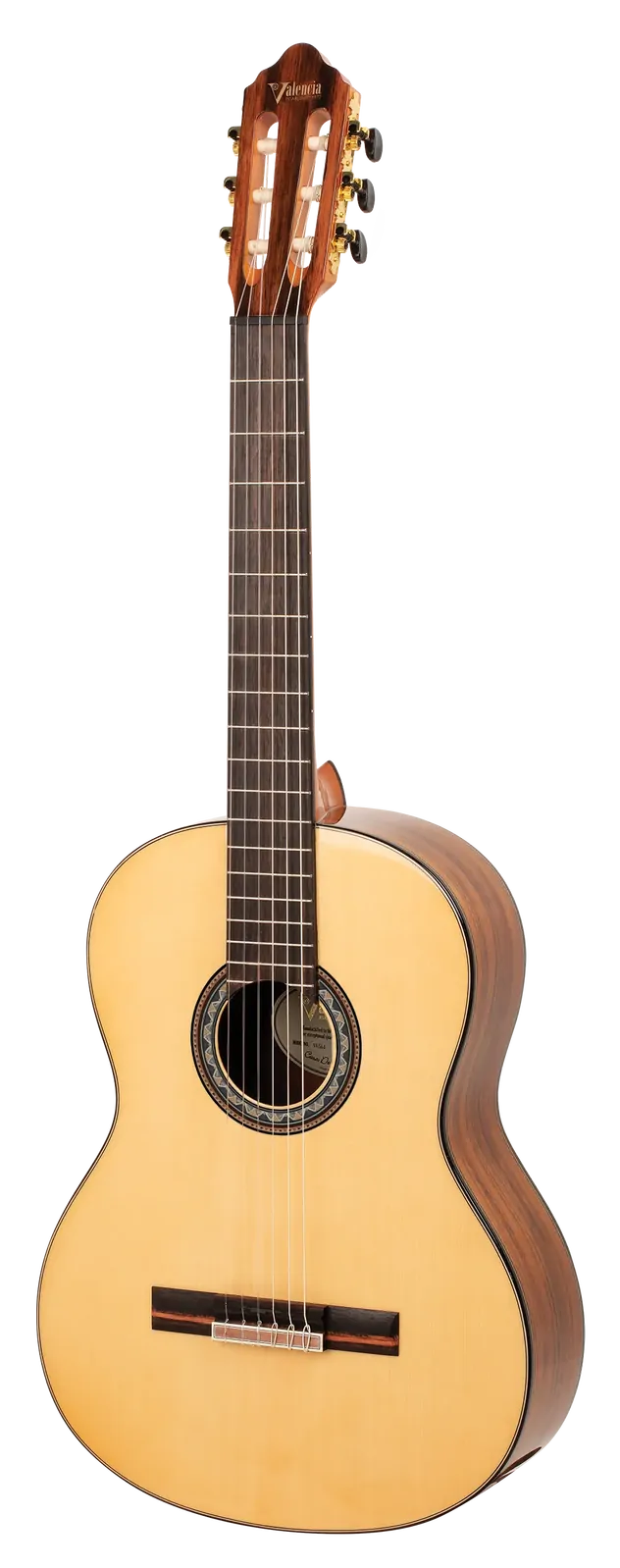 Valencia 560 Series Left-Hand Classic Guitar in Natural High Gloss