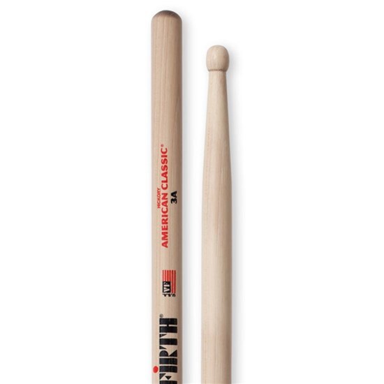 Vic Firth American Classic 3A Wood Tip Drum Sticks
