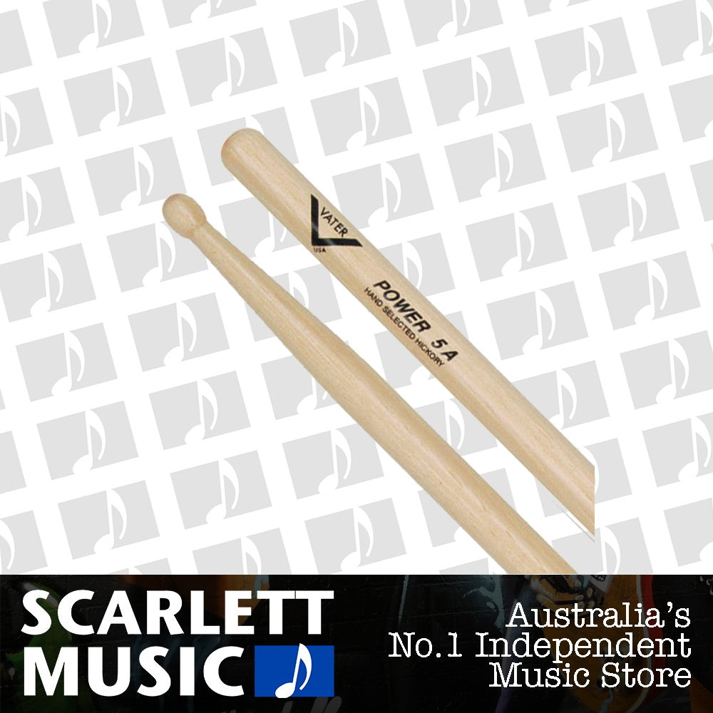 12x Vater Power 5A Nylon Tip Hickory Drumsticks ( Drum Sticks ) 5-A 5-AN — view 2
