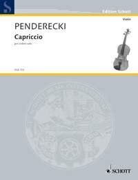 Penderecki - Capriccio for Violin Solo, 8 Pages, Schott Music