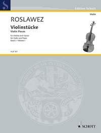Roslavets - Violin Pieces Vol 1 for Violin/Piano by Schott Music, 48 Pages