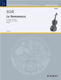 SOR La Romanesca for Violin - Fernando Sor, Schott Music, 5 Pages