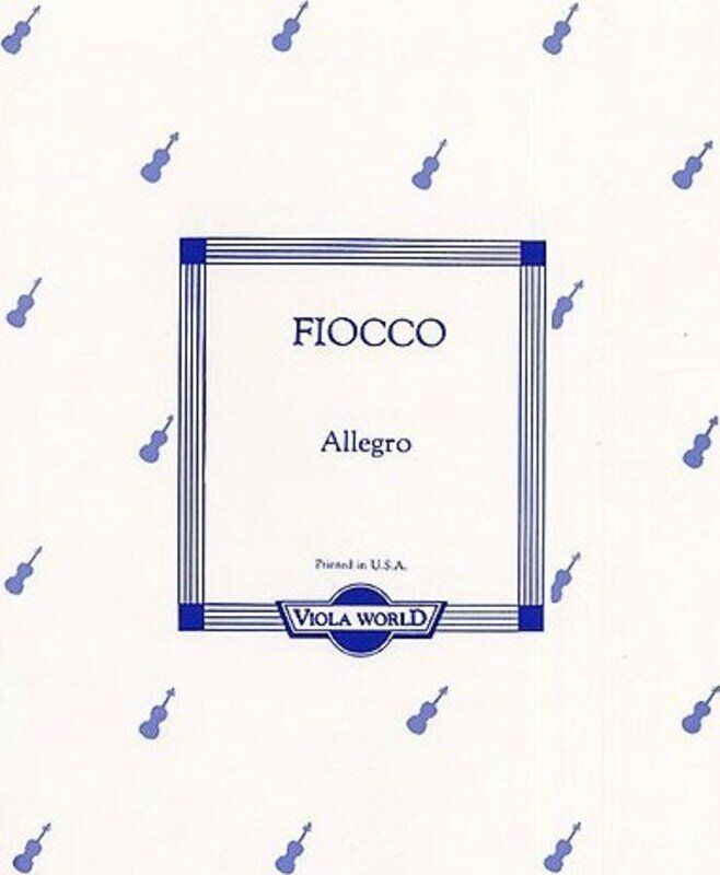 Fiocco - Allegro for Viola and Piano, Arranged by Alan Arnold
