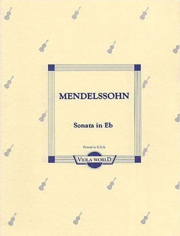 Mendelssohn Sonata E Flat Viola/Piano (Softcover Book)