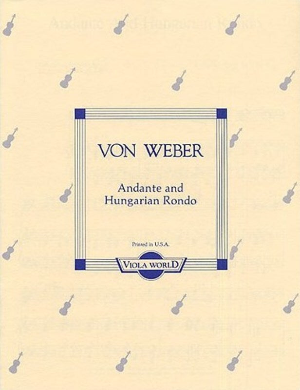 Weber - Andante And Hungarian Rondo Viola/Piano (Softcover Book)