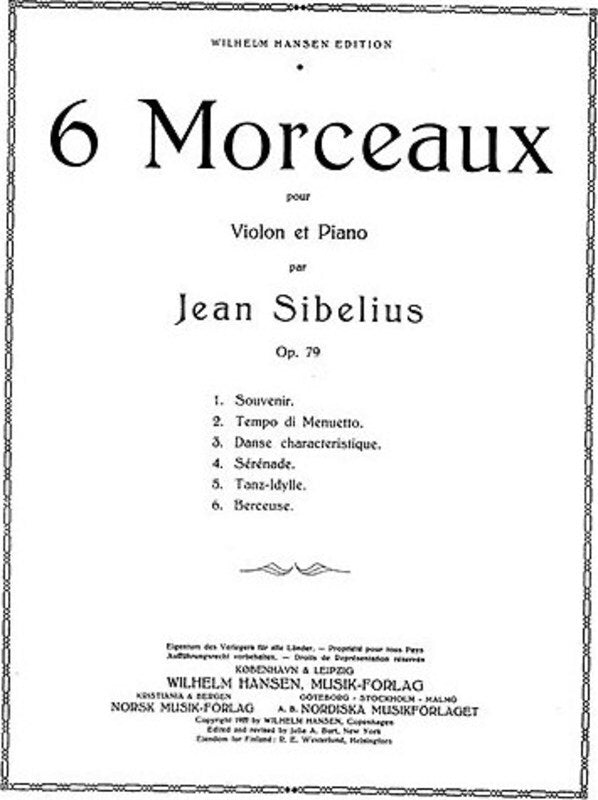 Six Pieces Op 79 No 6 Berceuse Violin/Piano