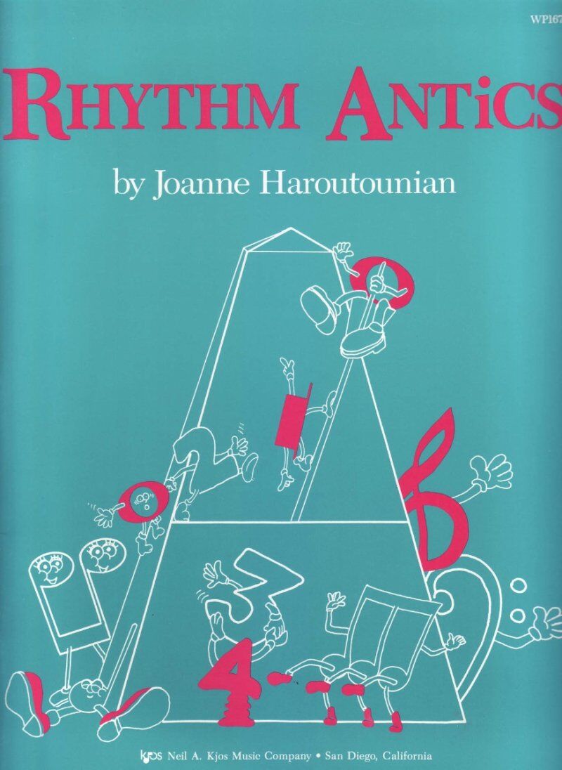 Rhythm Antics - Piano Learning Book for Beginners, 44 Pages, Kodaly Syllables, 15 Lessons, Rhythm Exercises, Neil A. Kjos Music Company