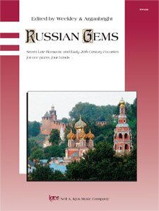 Russian Gems for Piano by Neil A. Kjos Music Company, 40 pages, includes works by great Russian composers