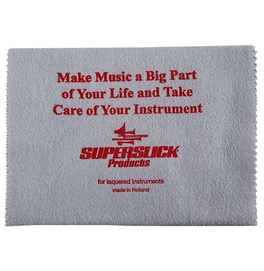 Superslick Untreated Double Brushed Cotton Lacquer Polish Cloth 6.5" x 13.5" for Brass Instruments