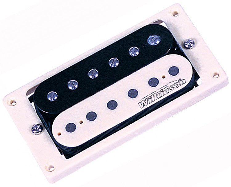 Wilkinson Zebra Double Coil Pickup - Black/White Neck Position Electric Guitar Pickup