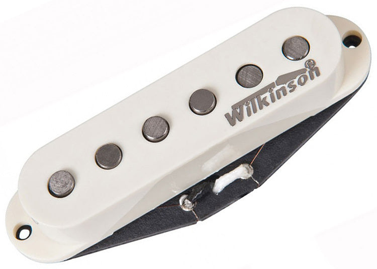 Wilkinson 60's Style Single Coil Electric Guitar Pickup - White - Middle, Reverse Wound/Polarity, Alnico V Magnets
