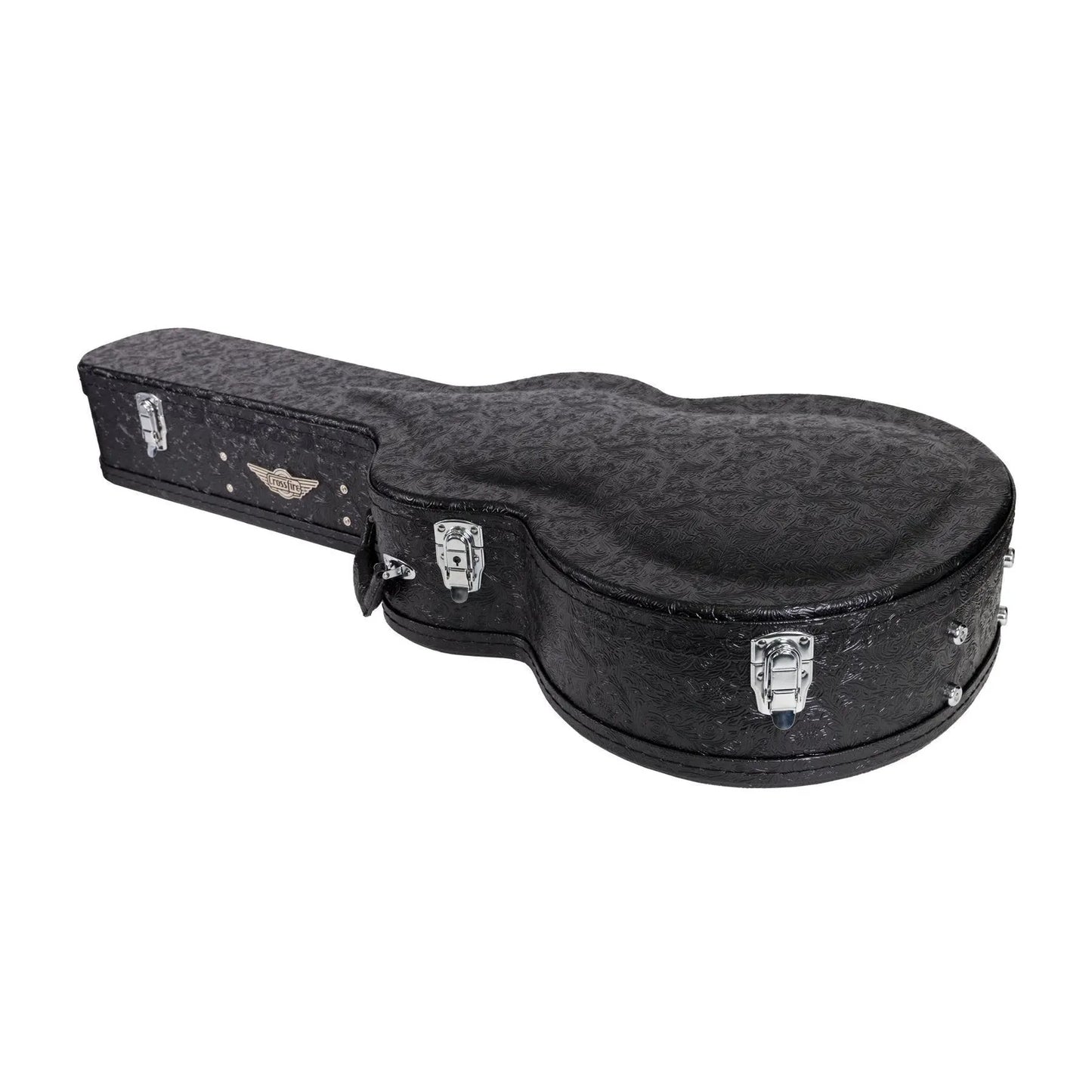 Crossfire Deluxe Shaped Small Body Acoustic Guitar Hard Case - Paisley Black — view 6