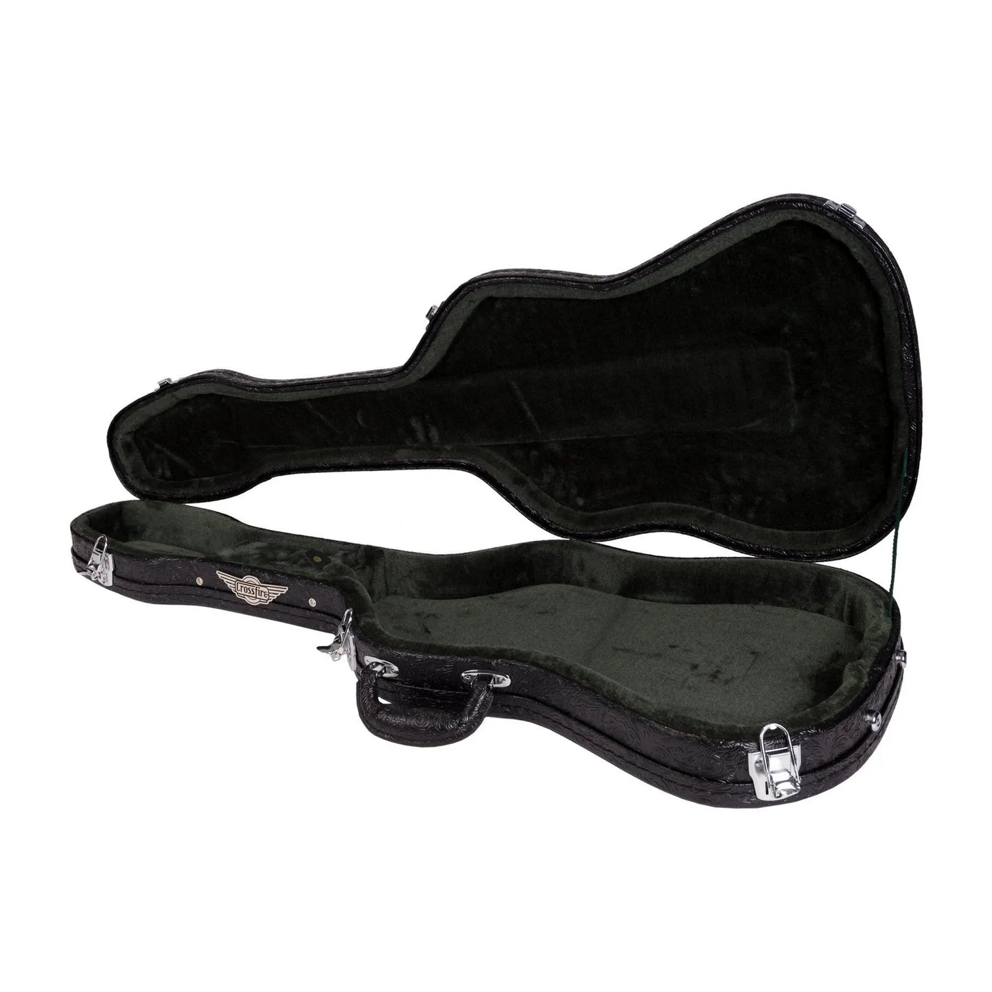 Crossfire Deluxe ST-Style Electric Guitar Hard Case - Paisley Black — view 4