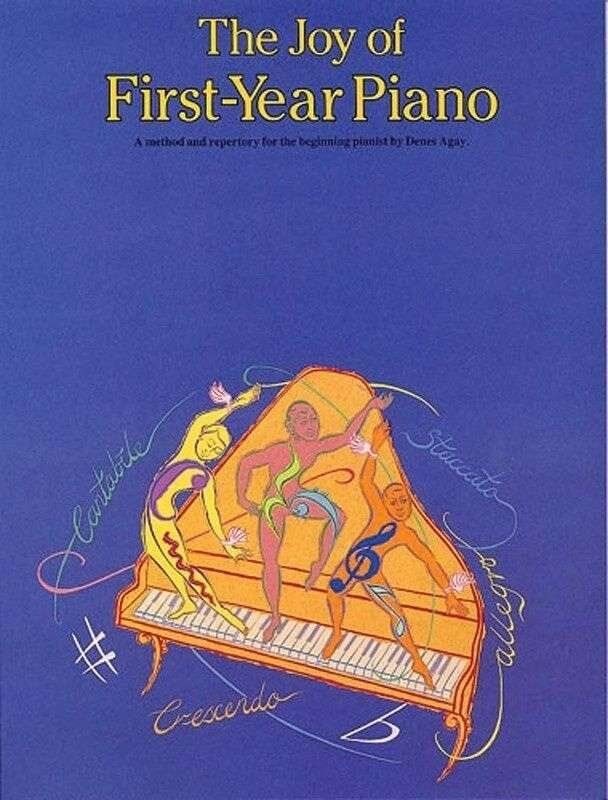 The Joy of First Year Piano by Denes Agay, Yorktown Music Press, Large Notes, Beginner Method and Repertory, Optional Duet Part