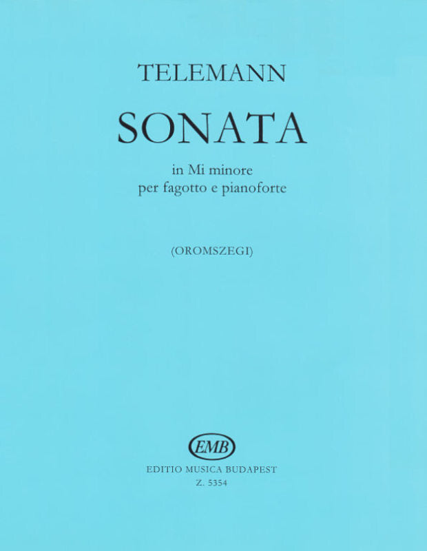 Sonata E Min Bassoon Piano