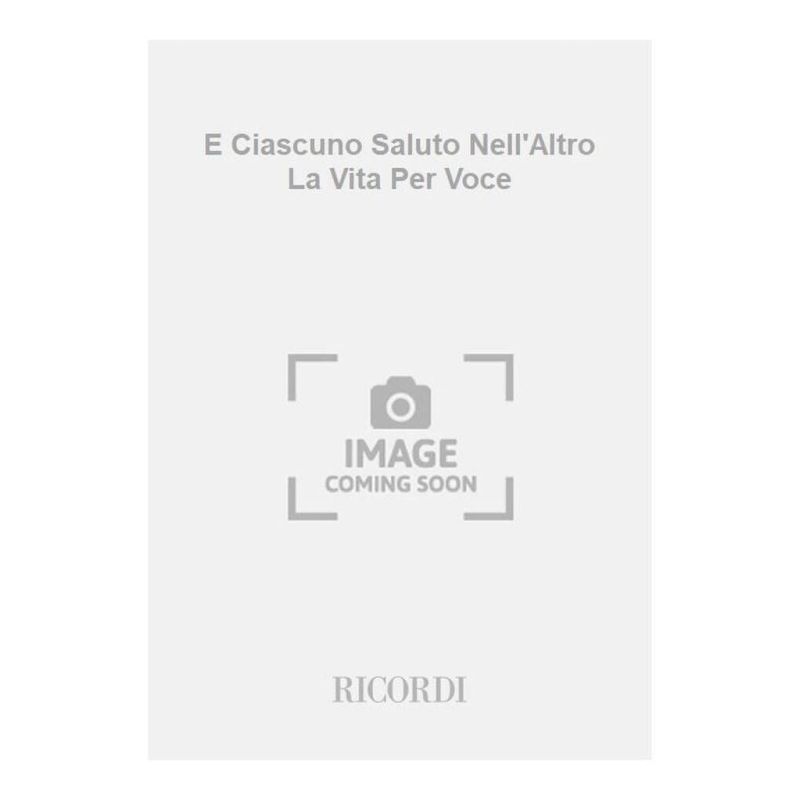 E Ciascuno Saluto Nell Altro La V Book