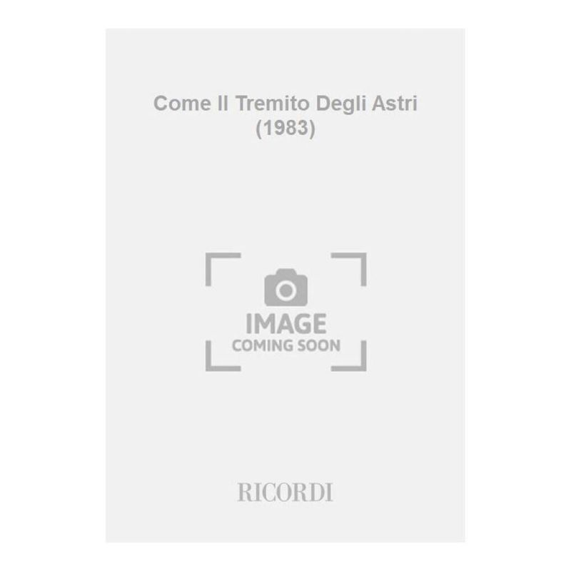 Come Il Tremito Degli Astri 1983 Book