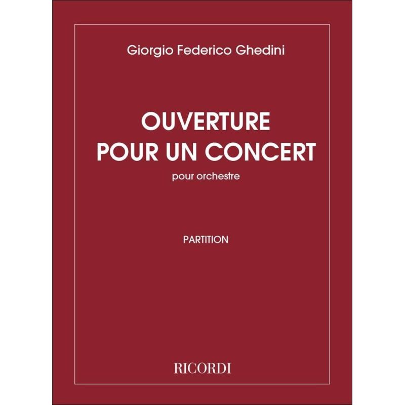 Ouverture Pour Un Concert Book