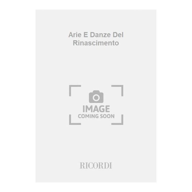 Arie E Danze Del Rinascimento Fasc I Fa Book
