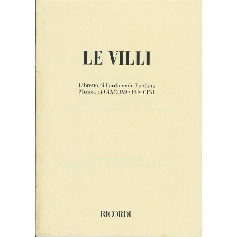 Le Villi Book