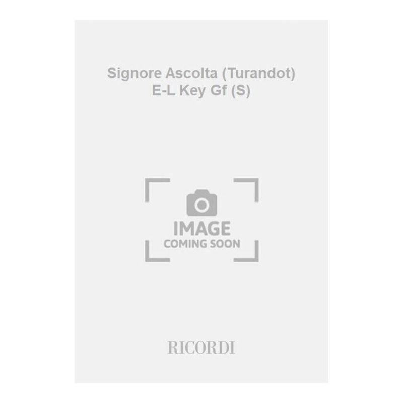 Signore Ascolta Soprano Key G Flat Eng/Ital (Softcover Book)