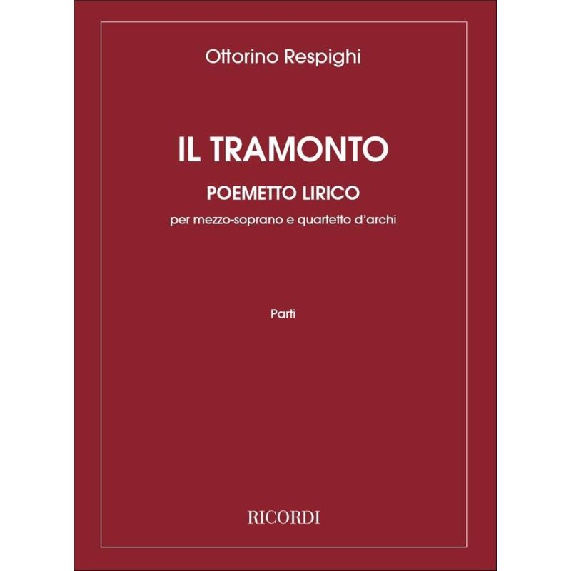 Il Tramonto Poemetto Lirico Per Book