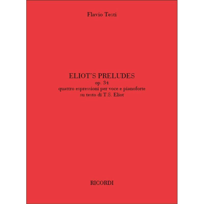 Eliot S Preludes Op34 4 Espression Book