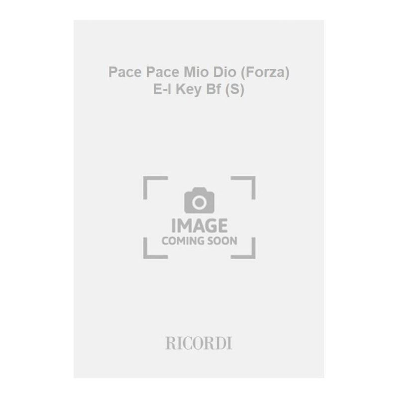 Pace Pace Mio Soprano Key B Eng/Ital (Softcover Book)