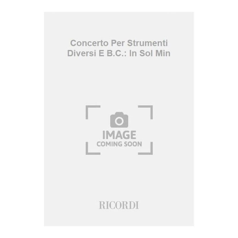 Concerto Per Strum Diversi E Bc In S Book