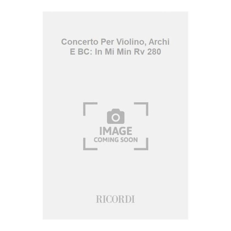 Concerto Per Vl Archi E Bc In Mi Min Book