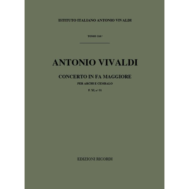 Symphony Per Archi E Bc In Fa Rv 137 Book