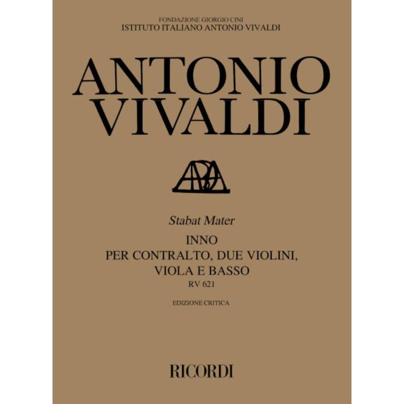 Stabat Mater Rv 621 Critical Ed Full Score Book