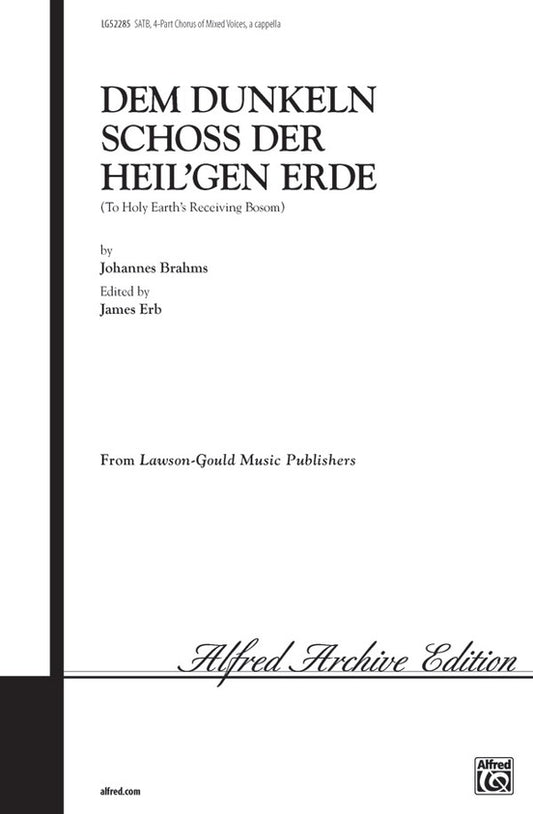 Dem Dunkeln Schoss Der Heil SATB