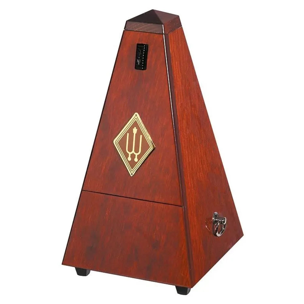 Wittner Wooden Metronome with Bell - Gloss Mahogany 811, Maelzel Series, Wooden Case, Made in Germany