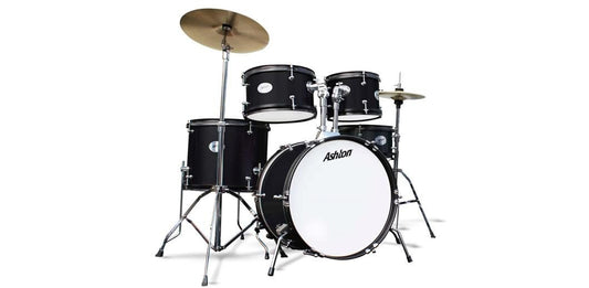 Ashton Junior Drum Kit 5 Piece 16 Inch Bd Black Joeydrum