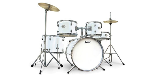 Ashton Junior Drum Kit 5 Piece 16 Inch Bd White Joeydrum