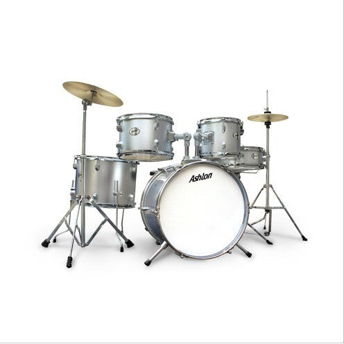 Ashton Junior Drum Kit 5 Piece 16 Inch Bd Silver Joeydrum