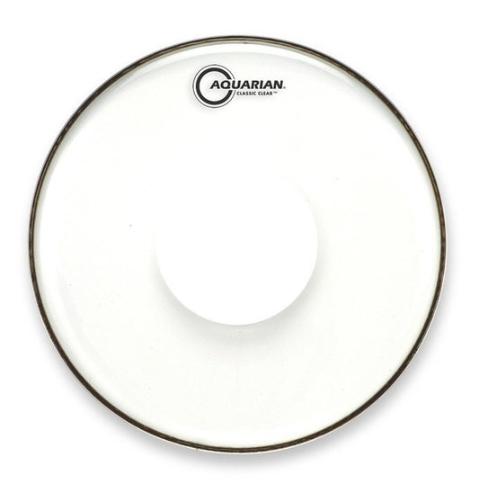 Aquarian 16 Inch Drum Head Clear W/Power Dot 1 Ply CCPD16