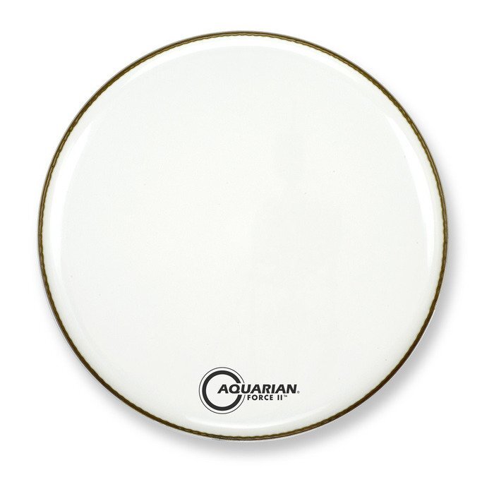 Aquarian 16 Inch Bass Drum Head White Resonant FR16W