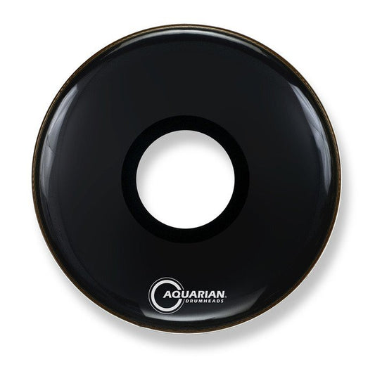 Aquarian 24 Inch Bass Drum Head Black Ctr Hole PTCC24BK