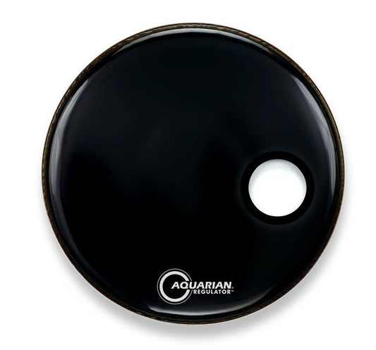 Aquarian 18 Inch Bass Drum Head Black S/Hole SMPTCC18BBK