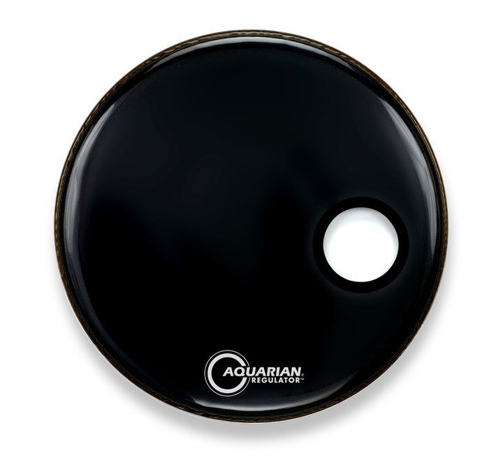 Aquarian 28 Inch Bass Drum Head Black Side Hole RSM28BK