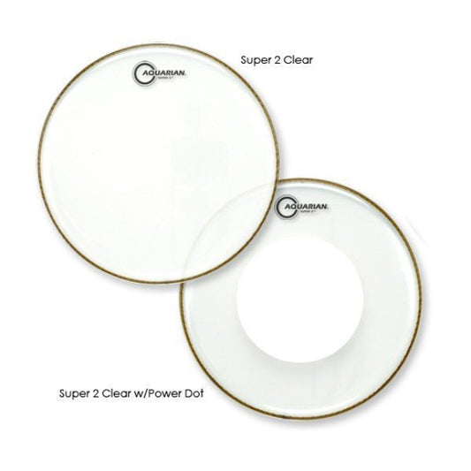 Aquarian 12 Inch Drum Head Clear W/Power Dot PDS2-12