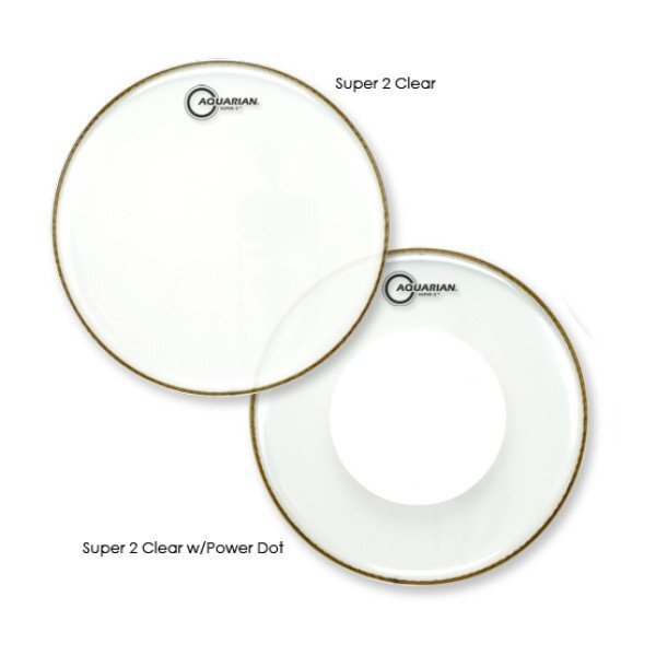 Aquarian 14 Inch Drum Head Clear W/Power Dot PDS2-14