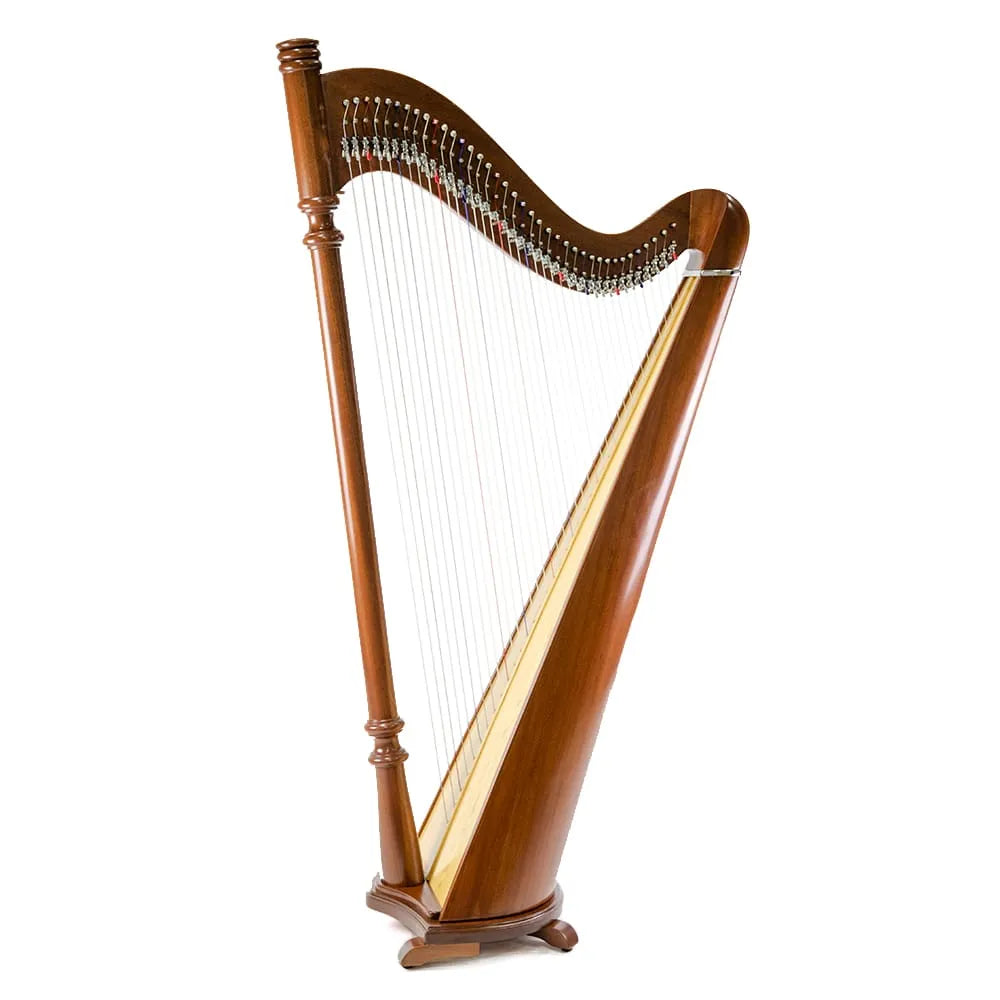 38 String Pillar Harp in Mahogany with Padded Carry Bag and Accessories